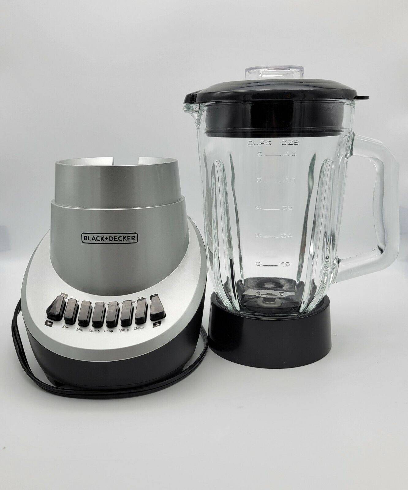 BLACK DECKER FusionBlade Blender with 6 Cup Glass Jar Silver